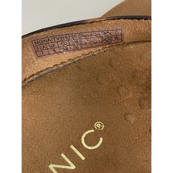 Vionic Flip Flop Sandals Bella Womens Size 7 Black Cheetah Thong Bow Orthopedic - Picture 9 of 11